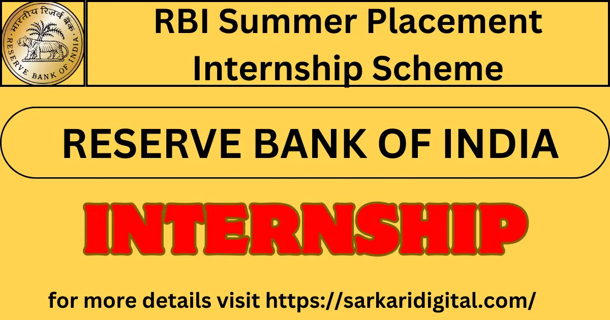 Great news for students! RBI summer internship applications start for